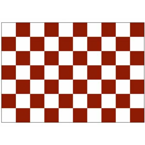 Checkered Maroon/White 5'x3'