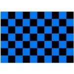Checkered Royal blue/black 5'x3'