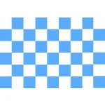 Checkered Sky Blue/White 5'x3'