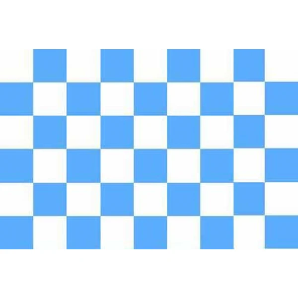 Checkered Sky Blue/White 5'x3'
