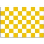 Checkered Tangerine/White 5'x3'