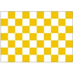 Checkered tangerine/white  hand flag