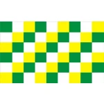 Checkered Green/White/Yellow 5'x3'