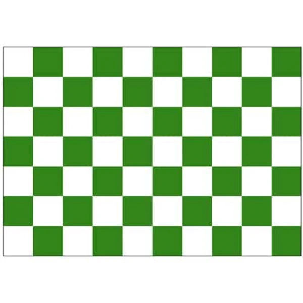 Checkered Flags - Green/White