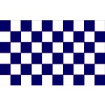Checkered French Navy/White large hand flag