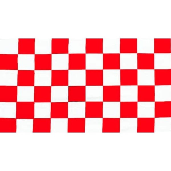 Checkered Red/White 3'x2'