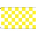 Checkered yellow/white medium table flag