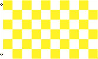 checkered-yellow-4f9aa0aa5d7e7 Checkered yellow/white medium table flag - Image 1