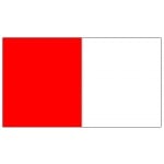 Vertical Stripe Red/White  5'x3'