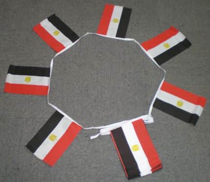 OLYMPUS DIGITAL CAMERA 6m 20 flag Egypt bunting - Image 1