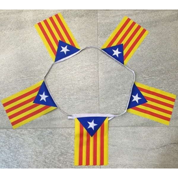 6m 20 flag Estelada Blava - Catalonia Independence bunting