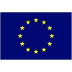 Euro Blue Stars medium table flag