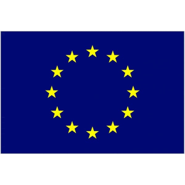 Euro Blue Stars medium table flag