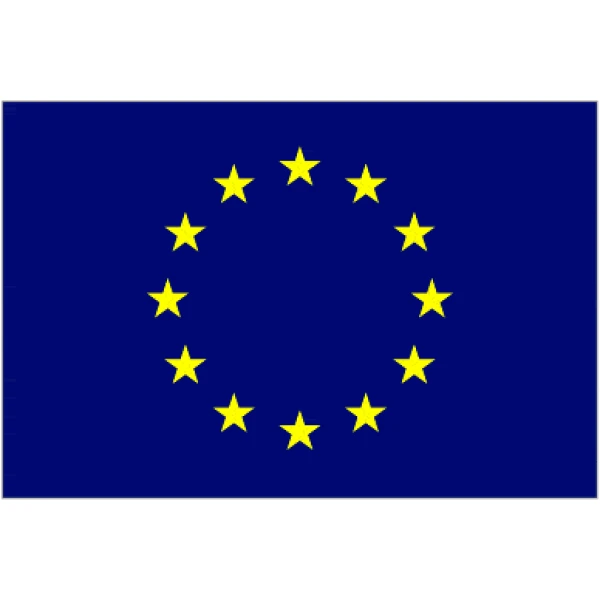 Euro Blue Stars medium table flag