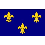 Fleur De Lis hand flag