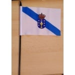 Galicia with crest table flag