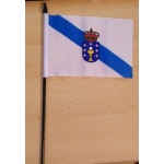 Galicia with crest hand flag
