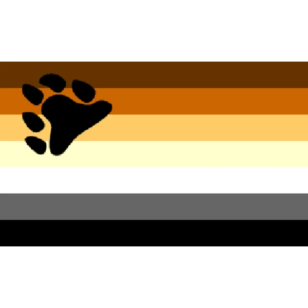 Gay Pride Bear medium table flag