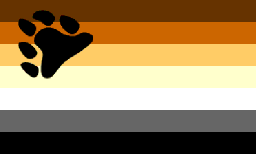 gay-pride-bear-4ddbcfe3aa93c Gay Pride Bear medium hand flag - Image 1