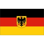 Germany State large hand flag
