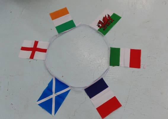 giant6nationsbunting 16m 24 flag 12"x18" 6 Nations Rugby Bunting - Image 1