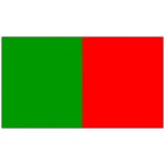 Vertical Stripe green/red  3'x2' - Image 2