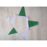20m 54 flag 7.5" x 11.75" green/white bunting