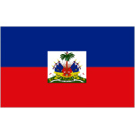 Haiti large hand flag