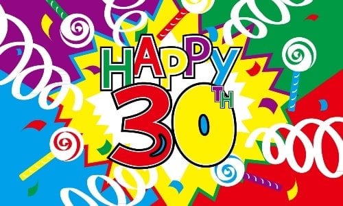 happy-30th-birth-5051e62e117b0 Happy 30th Birthday 5'x3' - Image 1