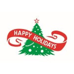 Happy Holidays table flag