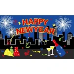 Happy New Year (new) 5'x3'