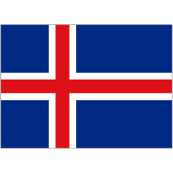 Iceland medium table flag
