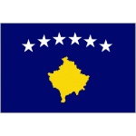 Kosovo medium table flag