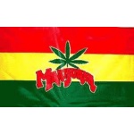 Marijuana Hand Flag