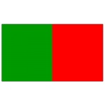 Green/Red Vertical Stripe 5'x3'