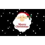 Merry Christmas Santa Face 5'x3'