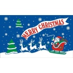 Merry Christmas Blue hand flag