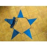 12m 28 flag metallic dark blue bunting