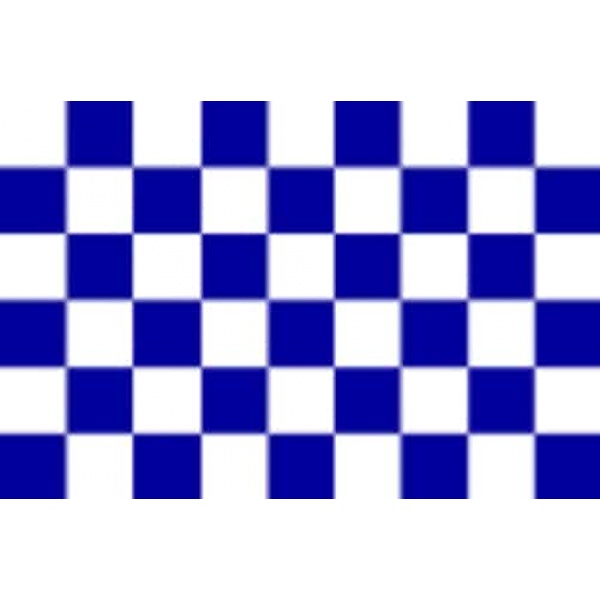 Checkered Navy/White 5'x3'