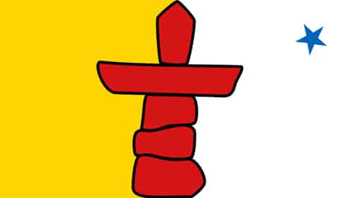 nunavut-medium-t-4fa2a5f3ed900 Nunavut medium table flag - Image 1