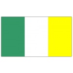Green/White/Yellow Vertical Stripe 5'x3'