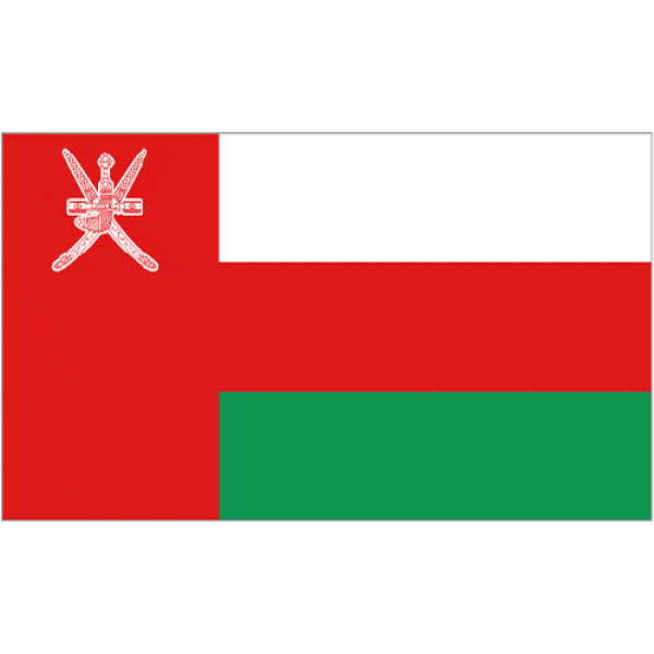Oman large hand flag