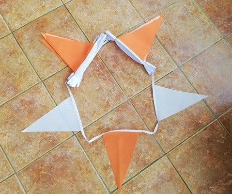 dav 20m 54 flag 7.5" 11.75" Orange/White triangle bunting - Image 1