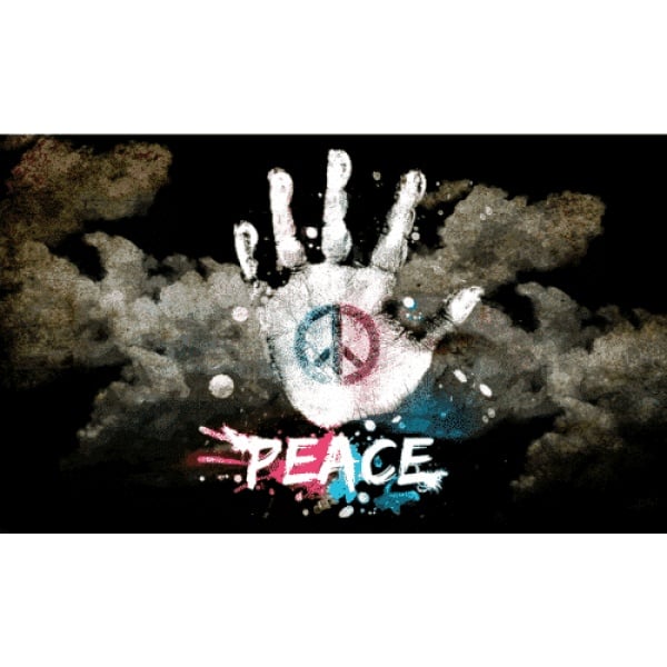 peace hand flag