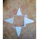 12m 27 flag 8"x12" Plain White triangle shape bunting