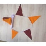 20m 54 flag 7.5"x 11.75" burgundy/gold bunting