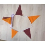 20m 54 flag 7.5"x 11.75" burgundy/gold bunting