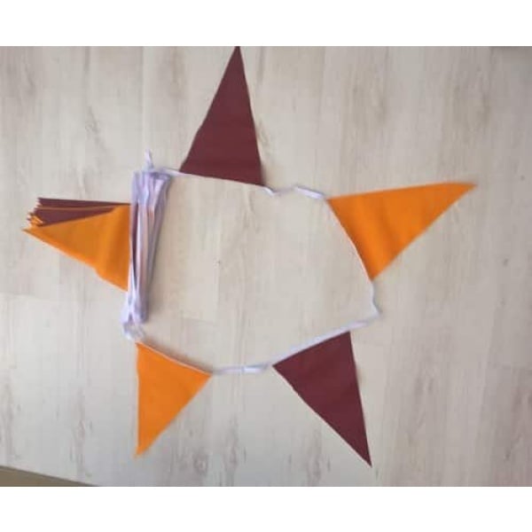 20m 54 flag 7.5"x 11.75" burgundy/gold bunting