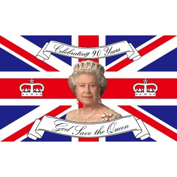 Queen Elizabeth 90th Birthday 5'x3'