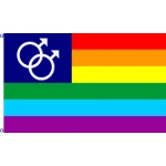 Rainbow Mars/Men (gay pride) 5'x3'